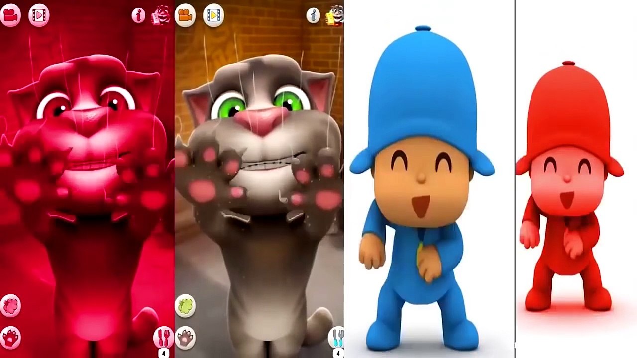 ✿Learn Colors with My Talking TOM Pocoyo Colours for Kids animation education cartoon compilation
