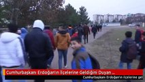 Cumhurbaşkanı Erdoğan'ın İlçelerine Geldiğini Duyan Vatandaşlar Stadyuma Koştu