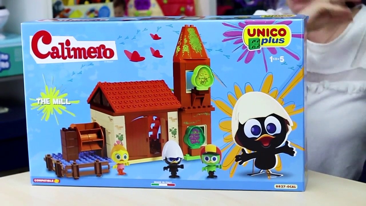 CALIMERO IL MULINO, giochi per bambini, costruzioni UNICOPLUS, Calimero, Priscilla e Valeriano!