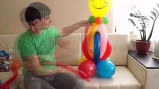 Клоун из воздушных шаров своими руками. Clown made of balloons with their hands.