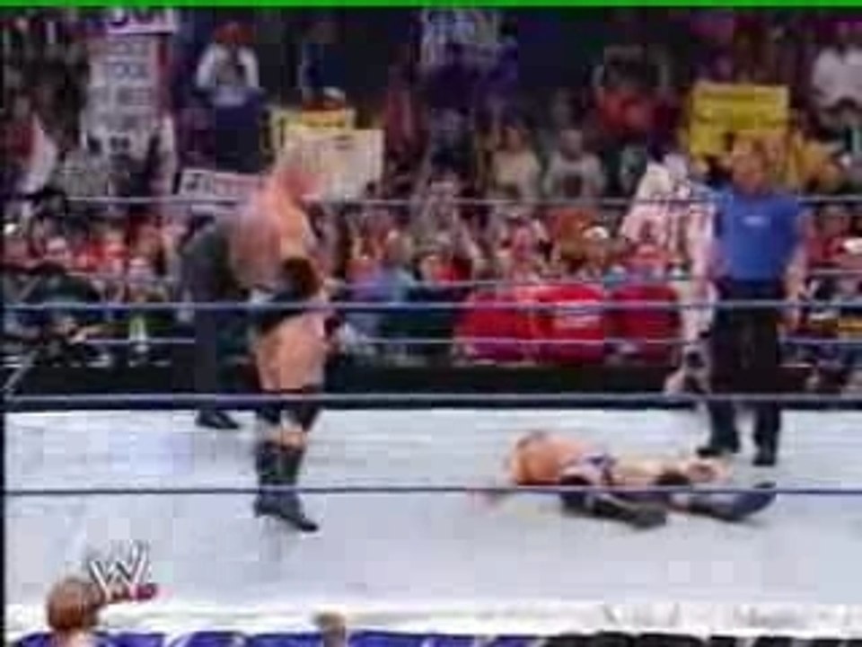WWE - Brock Lesnar F5's Randy Orton