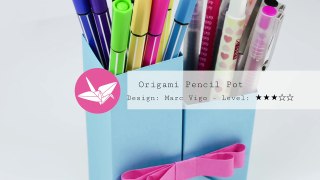 Origami Pencil Pot Tutorial ♥︎ DIY ♥︎ Paper Kawaii