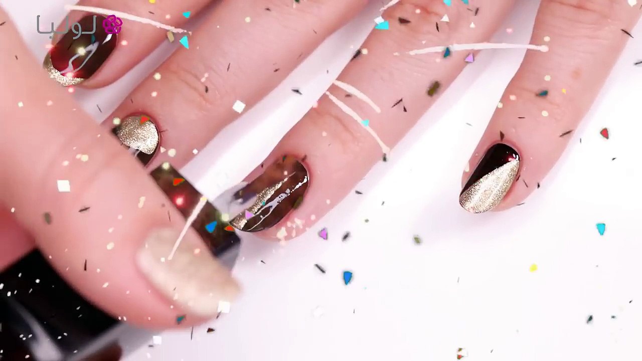 New Year's Nails (5 looks in 1 video) | ٥ ستايلات مناكير لرأس السنة في فيديو واحد