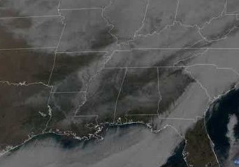 Satellite View Shows Snowy South
