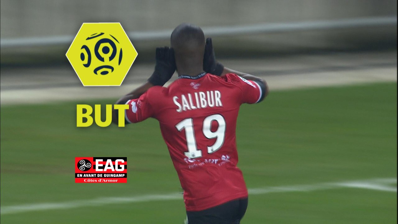 But Yannis SALIBUR (8ème) / RC Strasbourg Alsace - EA Guingamp - (0-2) - (RCSA-EAG) / 2017-18
