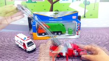 Машинки Пожарная Скорая Помощь Мусоровоз Транспортировщик Машинки для мальчиков ТехноПарк Toys Cars