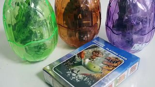 Lets open Mutant ZOMBIE DINOSAUR Eggs. The Good Dinosaur card deck review. // Kids Toy TV