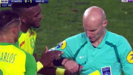 Referee kicks & sent-off the player thereafter he push him from the back!