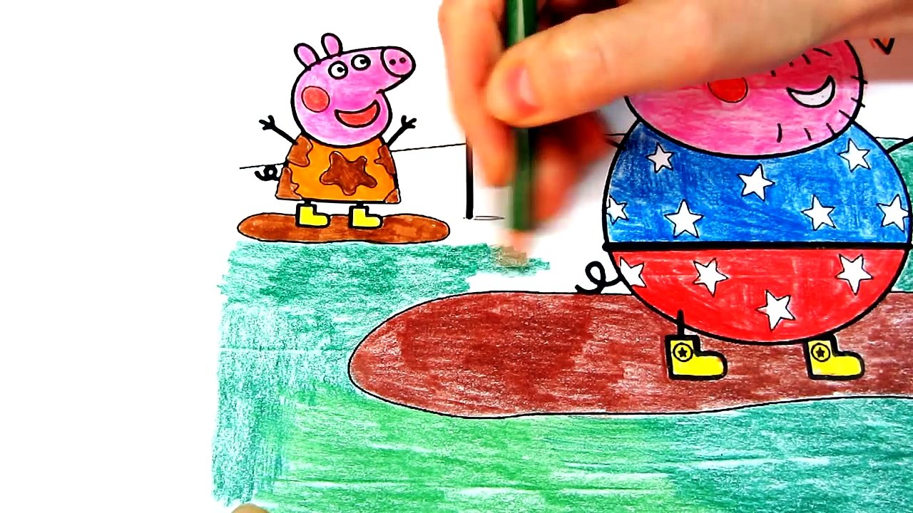 Peppa Pig Daddy Pig Coloring Book Coloring Pages - Video For Kids
