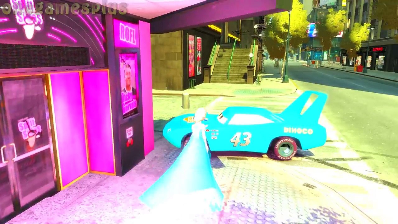 Disney cars Lightning McQueen Dinoco King 43 Sarge & Frozen Elsa Spider Man Green Lantern