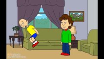 Caillou poops on his dad and gets grounded