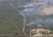 Aerial Footage Shows Blackened Areas From Tomago Fire