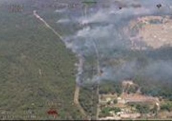 Aerial Footage Shows Blackened Areas From Tomago Fire