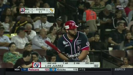 Luis Juarez despierta en la serie y produce la cuarta del encuentro para @AguilasDeMxli