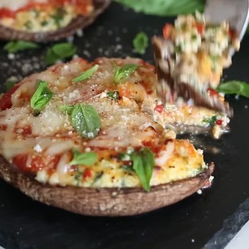 Veggie Lasagna Stuffed Portobello Mushrooms