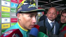 Miguel Angel Lopez entrevista en meta, etapa 17 Vuelta Espa�