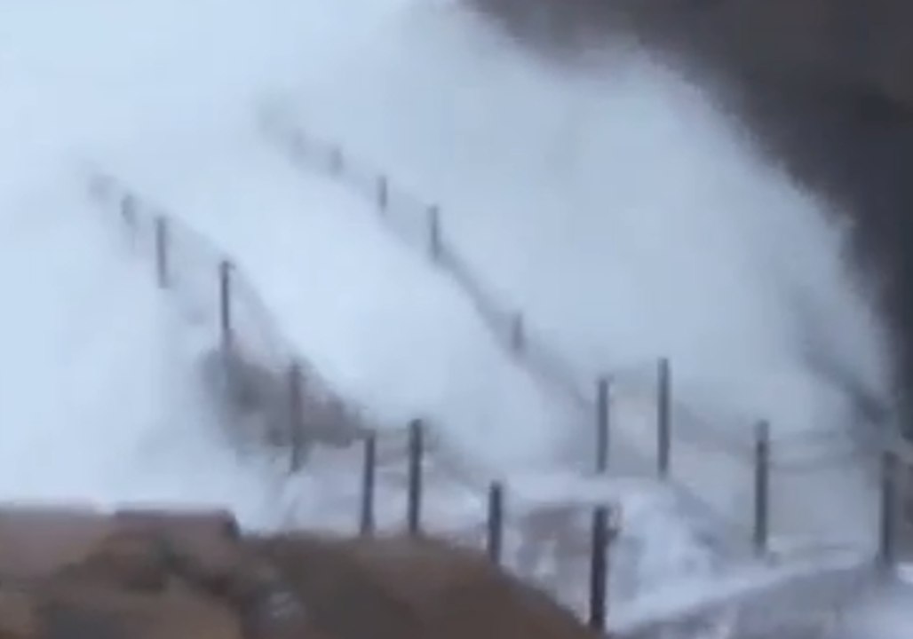 Ocean Waves Slam Maine's Acadia National Park