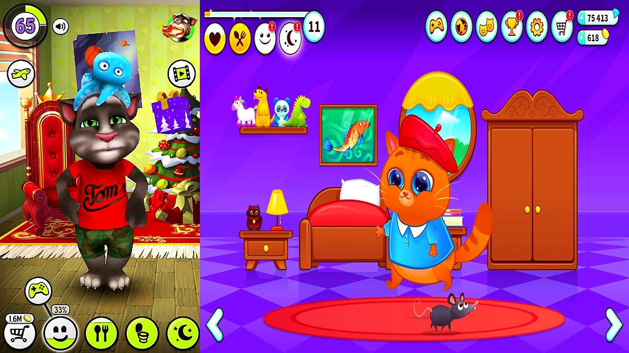 My Talking Tom Vs Bubbu ─ My Virtual Pet Android iPad iOS Gameplay HD