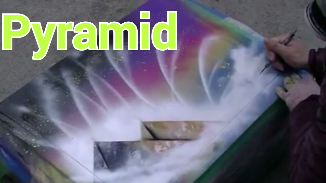 Spray Paint Art Pyramid by Takayuki 5【スプレーアート】