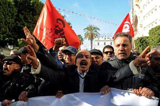Protests mark Tunisia uprising anniversary