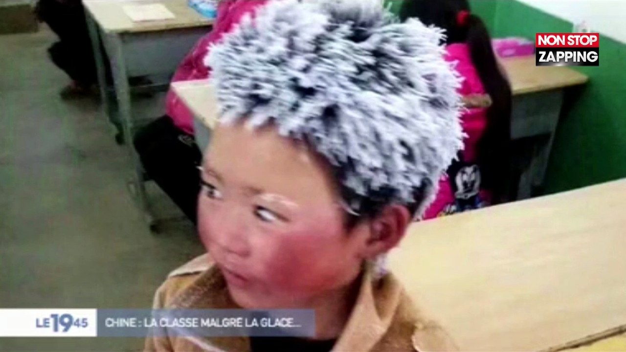 Chine : A cause du froid, un enfant arrive les cheveux gelés à l’école (Vidéo)
