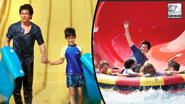 Shah Rukh Khan Enjoying Water Rides With Kids At Dubai
