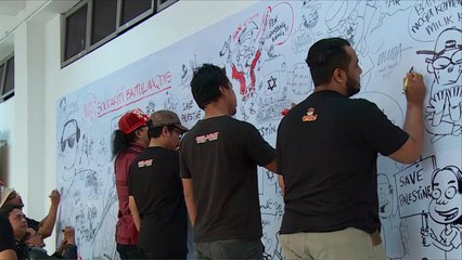 200 رسام كاريكاتير ينتصرون للقدس بكوالالمبور