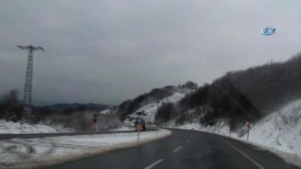 Zonguldak'ta Yüksek Kesimlerde Kar Etkili Oldu