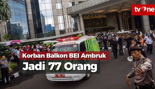 Korban Balkon BEI Ambruk Jadi 77 Orang
