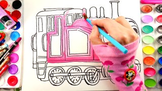 Learning Coloring with Thomas and Fiends How to Draw Rosie the Tank Engine Coloring Page