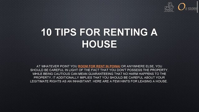 10 Tips For Renting A House