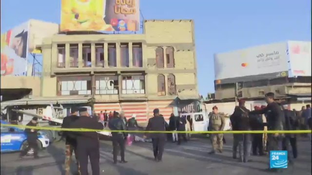 Deadly twin suicide blasts rock Baghdad square