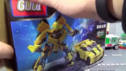 트랜스포머 범블비 자동차 쉐보레 카마로 GUDI 레고 호환 블럭 조립 리뷰 lego knockoff kre o transformers bumblebee car