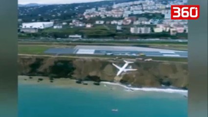 VIDEO/ Avioni del nga pista për shkak të ngricave, përfundon në greminë (360video)