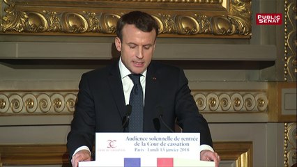 E.Macron: "Qui pourrait assurer la pureté absolue de la politique pénale, en autonomie complète, dans une forme de lieu atopique (sic) ? "