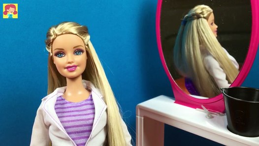 Back To School Hairstyles Of Barbie Doll Diy Barbie Hair Tutorial Making Kids Toys