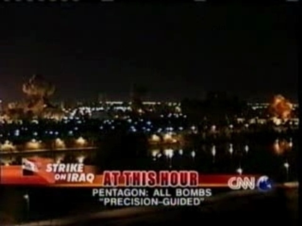Guerre en Irak: CNN - 23 mars 2003: missiles sur Bagdad