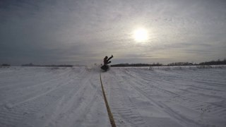 UTILITY SLED Sledding Behind The Snowmobile - Jumping Action!