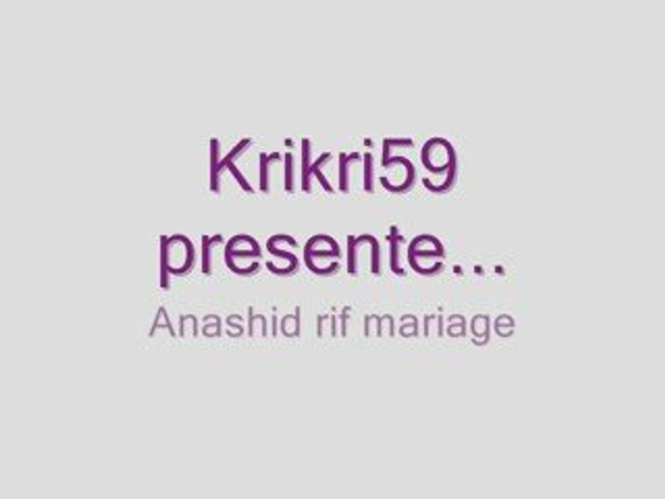 Anashid rif mariage 2