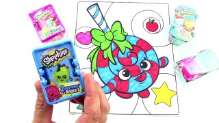 SHOPKINS Crayola Coloring Pages Lolli Poppins with Surprises - Awesome Toys Tv