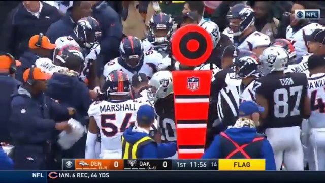 Michael Crabtree vs. Aqib Talib Fight | Broncos vs. Raiders | NFL