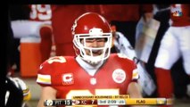 PIT/KC AFC Divisional Playoff Travis Kelce with a dumb penalty shoving Ross Cockrell after the play