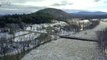 Aerial Footage Shows Ice Jam on the Saco River