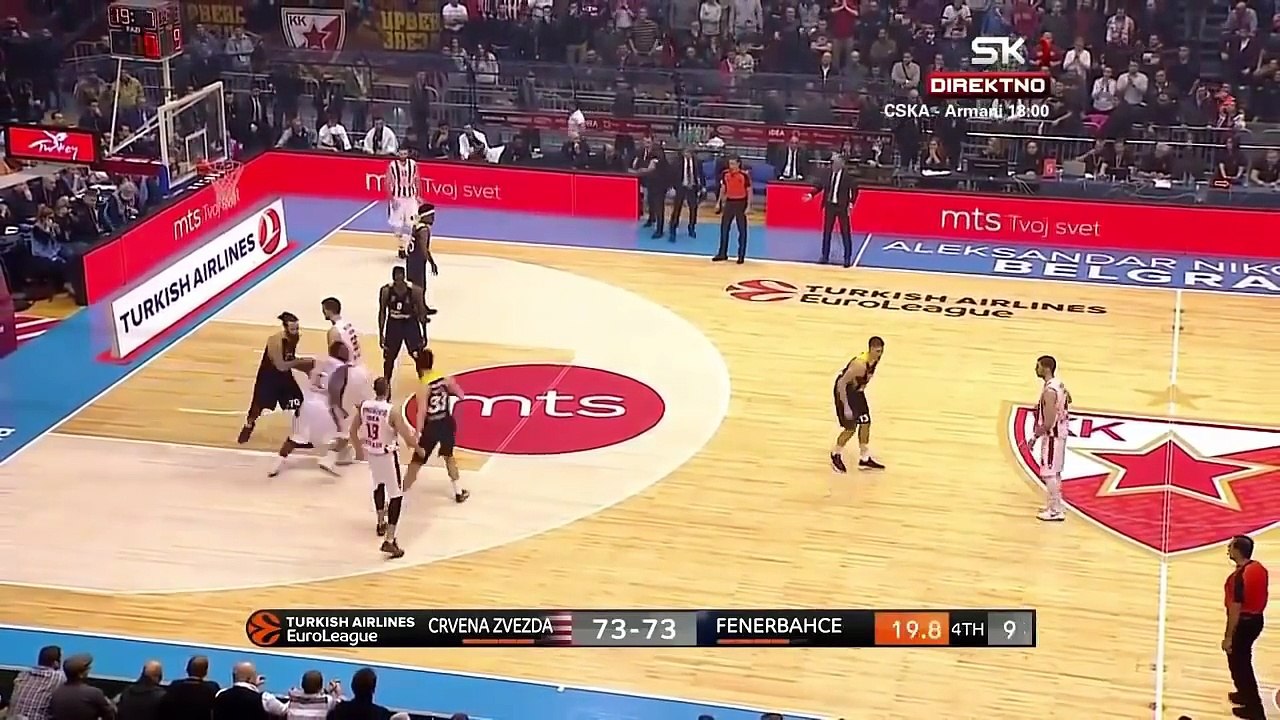 Crvena Zvezda - Fenerbahce 75-73 - Nece moci preko Kuzmica!