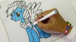 My little Pony RAINBOW DASH Coloring Pages MLP Speed Colouring Kids Art