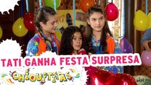 Tati ganha festa surpresa