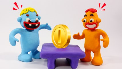 Oba And Trup Cartoon- Episode 2-Coin Toss - Play Doh Stop Motion Videos