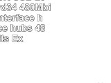 Sonnet 4Port USB 20 ExpressCard34 480Mbits Black interface hub  interface hubs 480