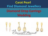 Carat Pearl- Diamond Drop Earrings Wedding