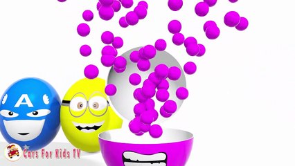 Colors for Children to Learn With Surprise Eggs Lollipop -